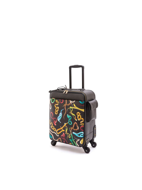 TROLLEY BAG IN SIMILPELLE TOILETPAPER CM.40X25 H.55 SNAKES SELETTI