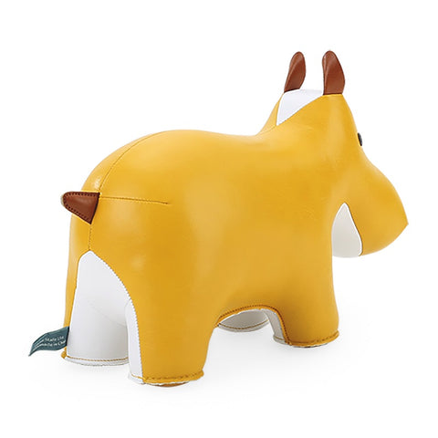 ZUNY HIPPO BOOKEND OCHRE YELLOW